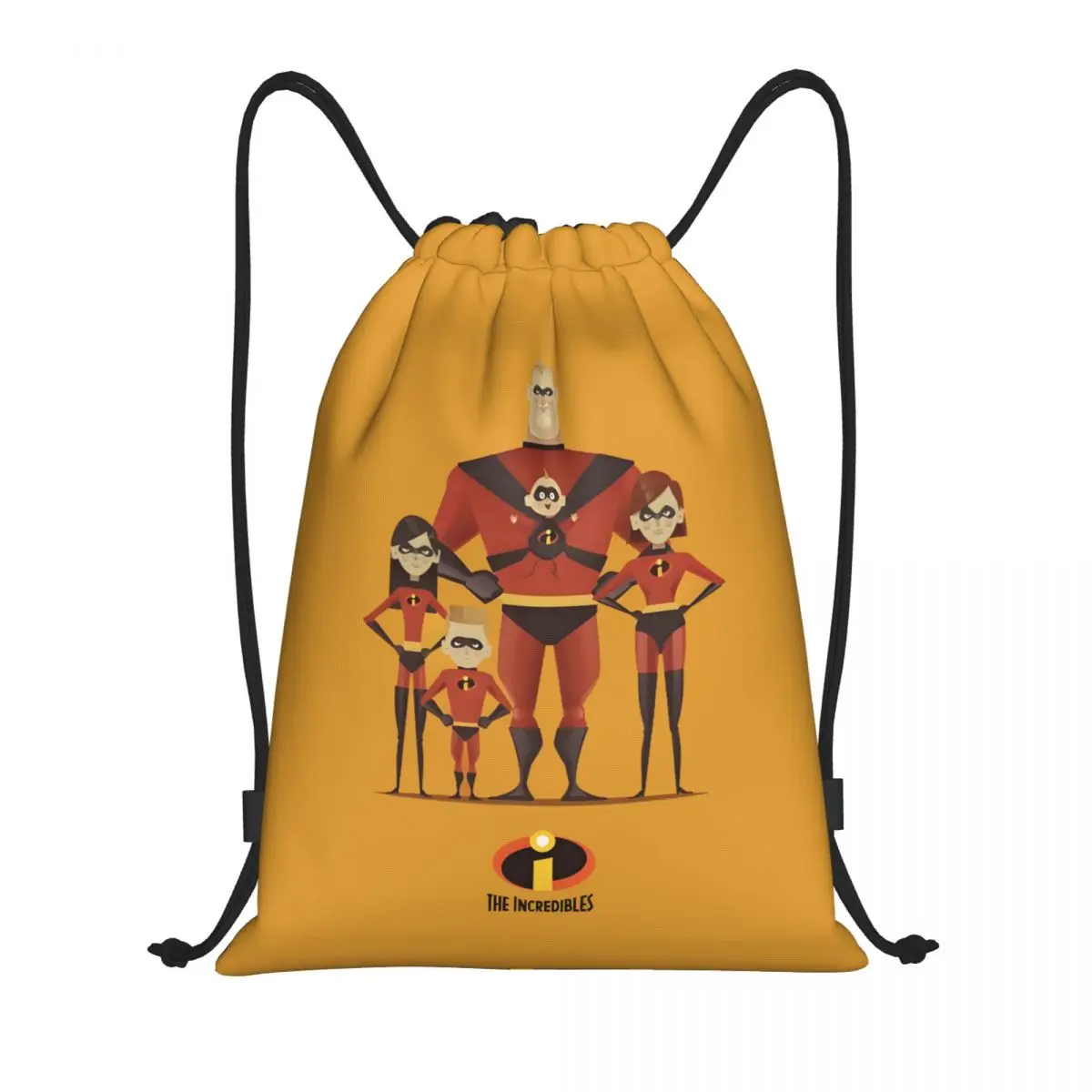 

Custom The Incredibles Drawstring Backpack Sports Gym Bag for Men Women Superhero Film Shopping Sackpack