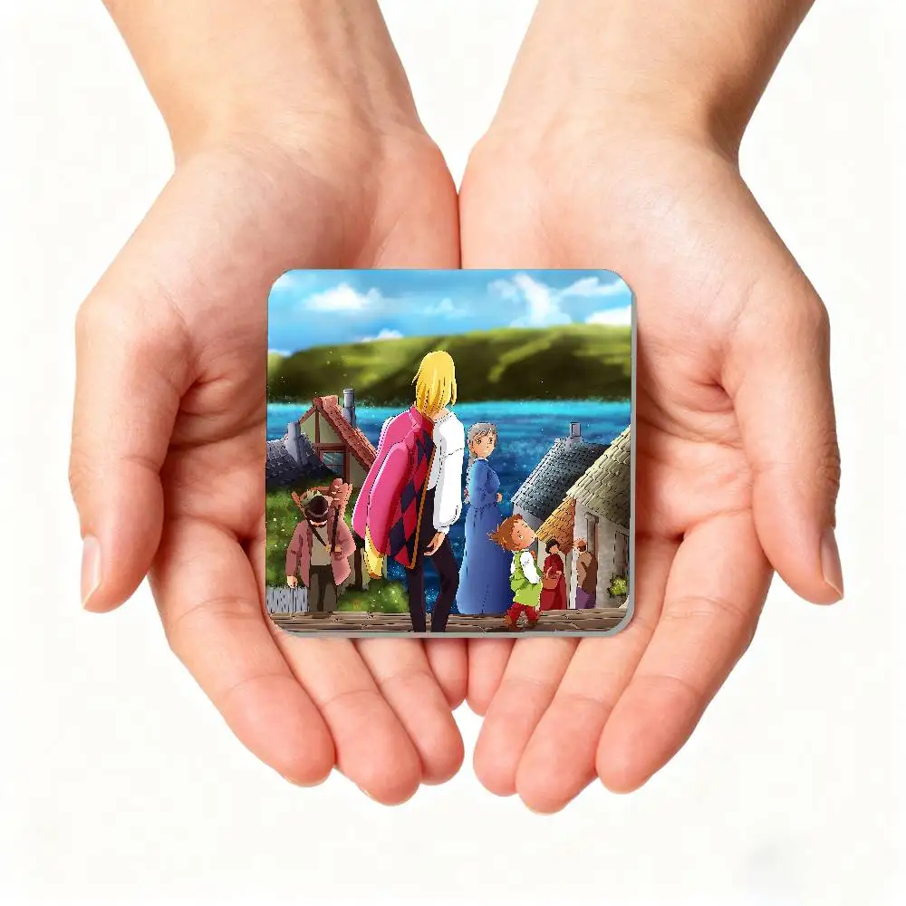 يمكن استخدام ملصقات مربعة مغناطيس الثلاجة H-Howls-Moving-C-Castle-S لتخصيص تذكارات مثالية أو هدايا. #5