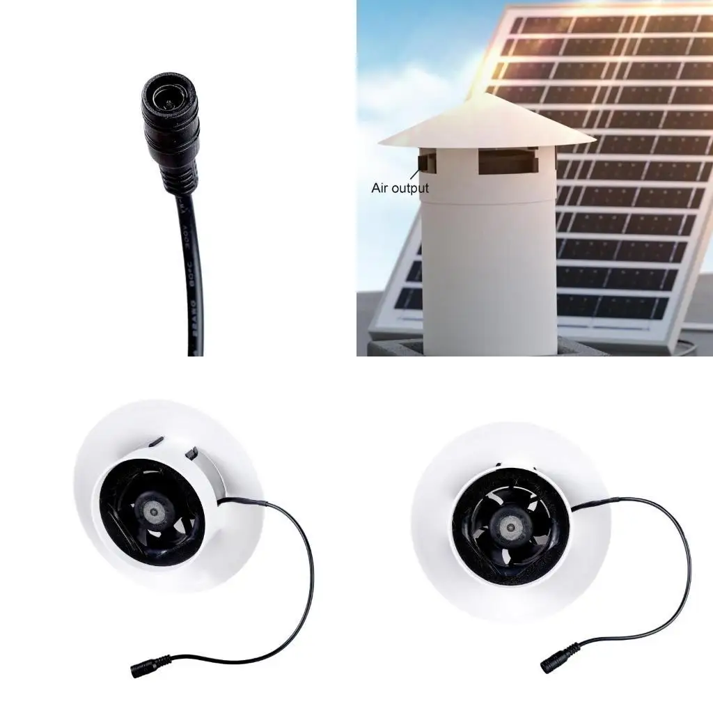 

Вентилятор солнечного модуля 652F, 12 В, водонепроницаемый кабель 33 см для вентиляции теплиц и птичников на открытом воздухе