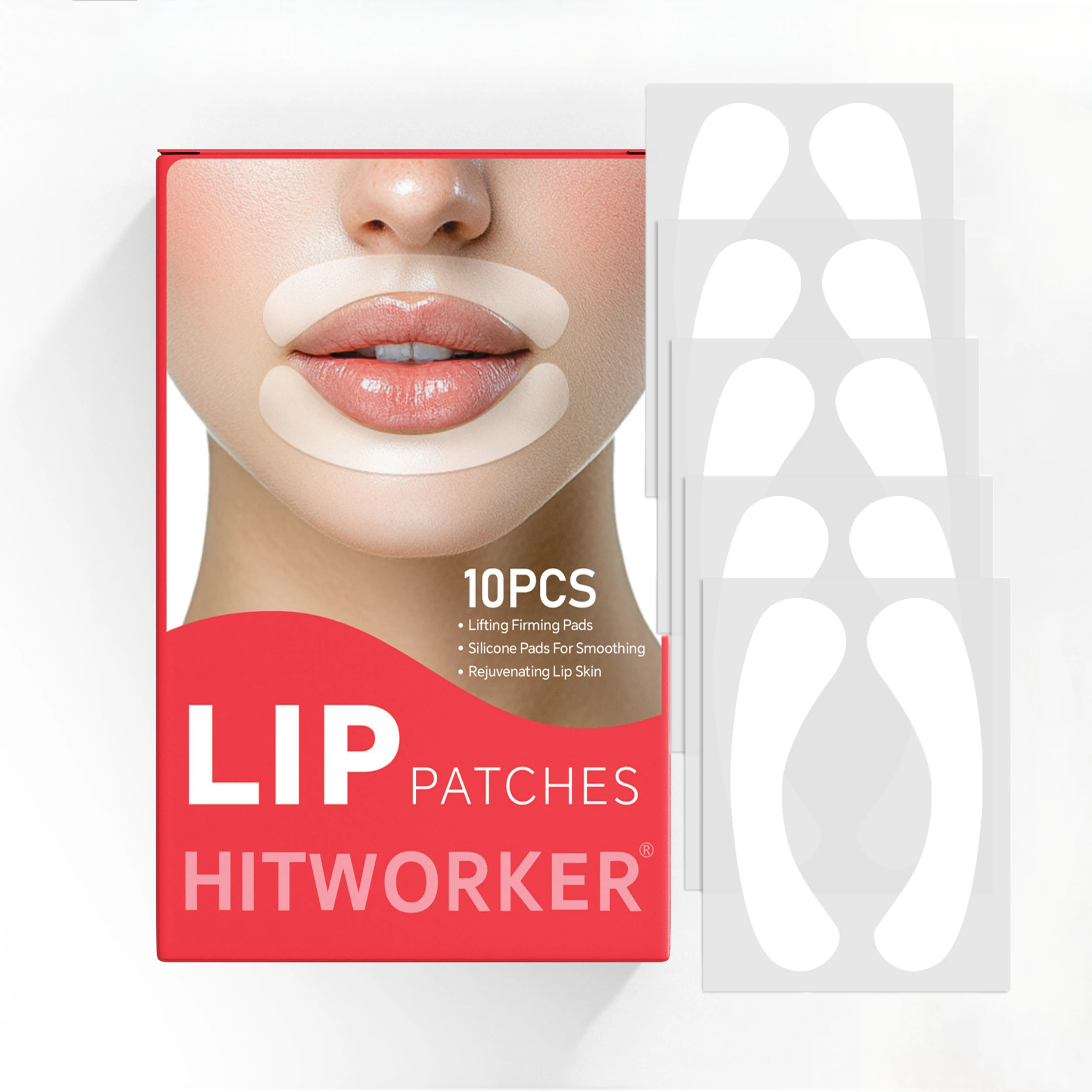 10 Stück Salicylsäure-Lippenpflaster für Falten, Finesse, Straffung, Lippenpflege, Hautpflege, Schönheit
