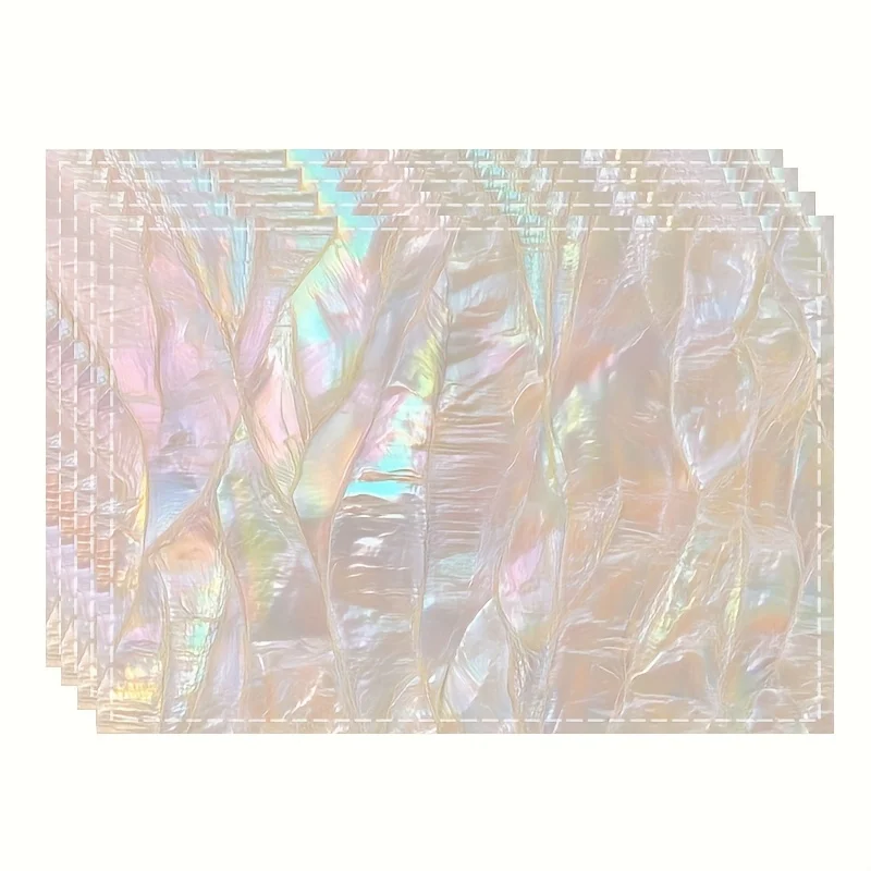 Modern Abstract Glitter Theme Table Mat Set 4 Pieces Durable Washable Placemat For Home Party And Daily Use