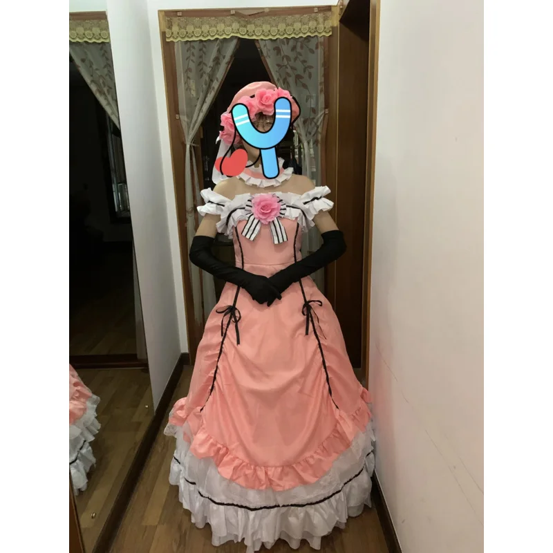 Anime Black Butler Ciel Phantomhive cosplay dress wig kushitsu women Lady Lolita maid dress uniform cosplay costumes pa7925