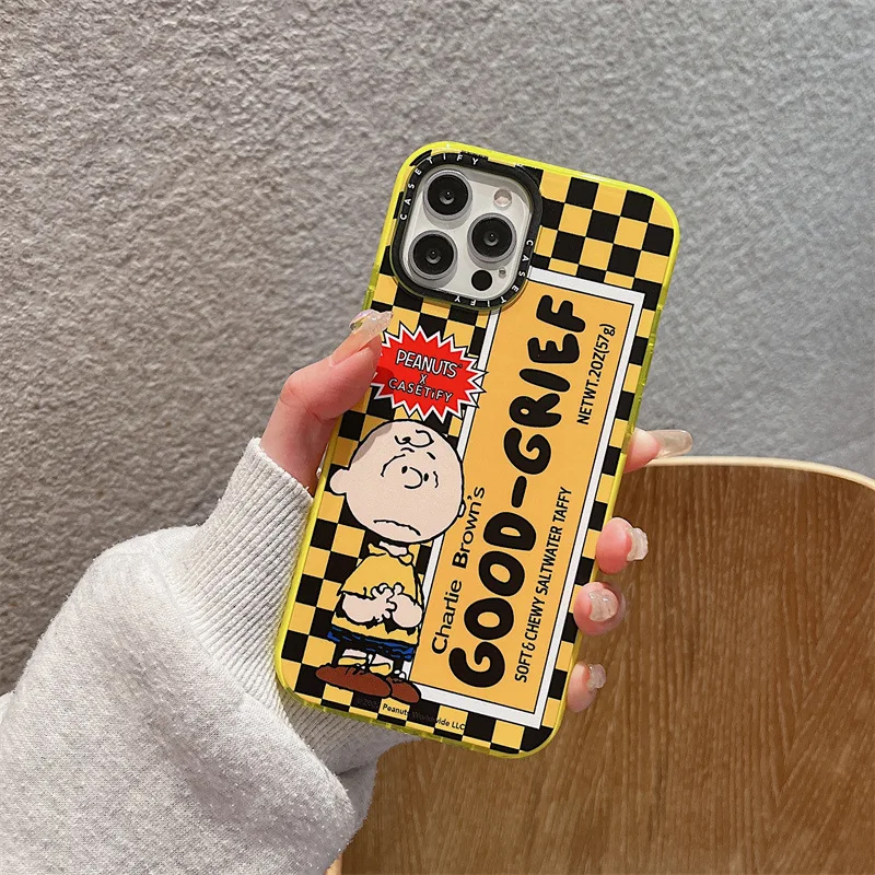 Cartoon Snoopy Kawaii Cute Shatterproof All-Inclusive Mobile Phone Case Anime Plush Dolls Couple Toys for Girls Birthday Gift