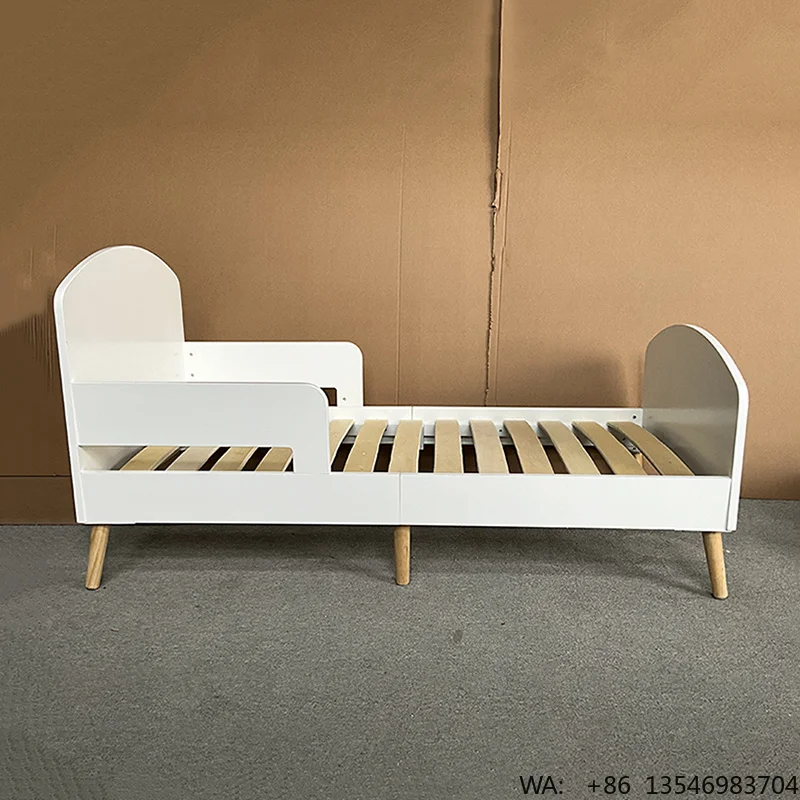 Modern Cheap White Wooden Japanese Full Size Toddler Child Bed Frame Design Furniture for Kids Boys Girls
