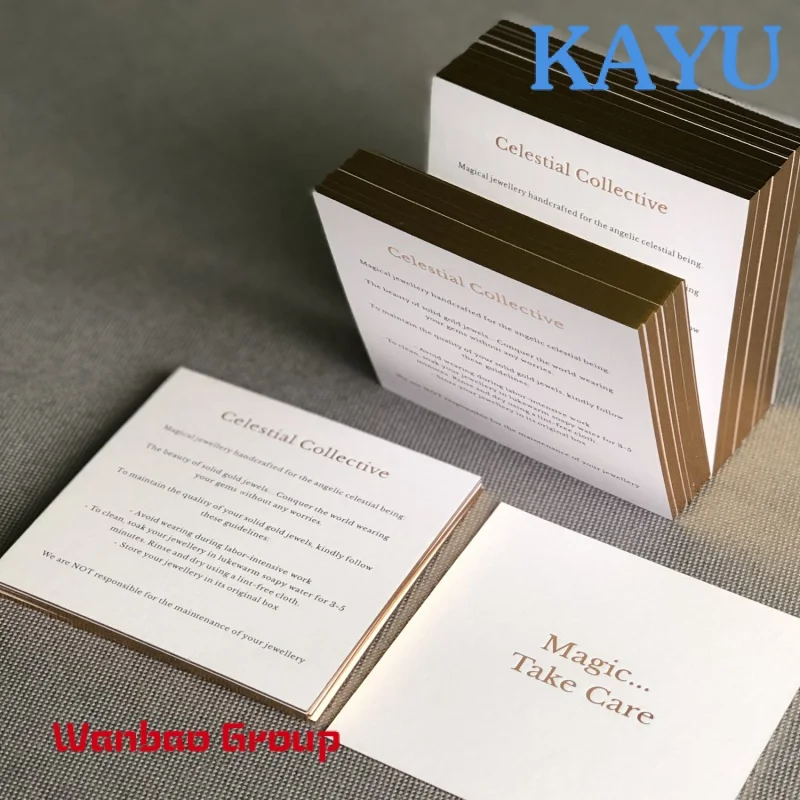 

Custom Foil Thank You Cards with Logo , Thank You Card Gold Custom Logo Letterpress Luxury Paper Board Paper Printing Business