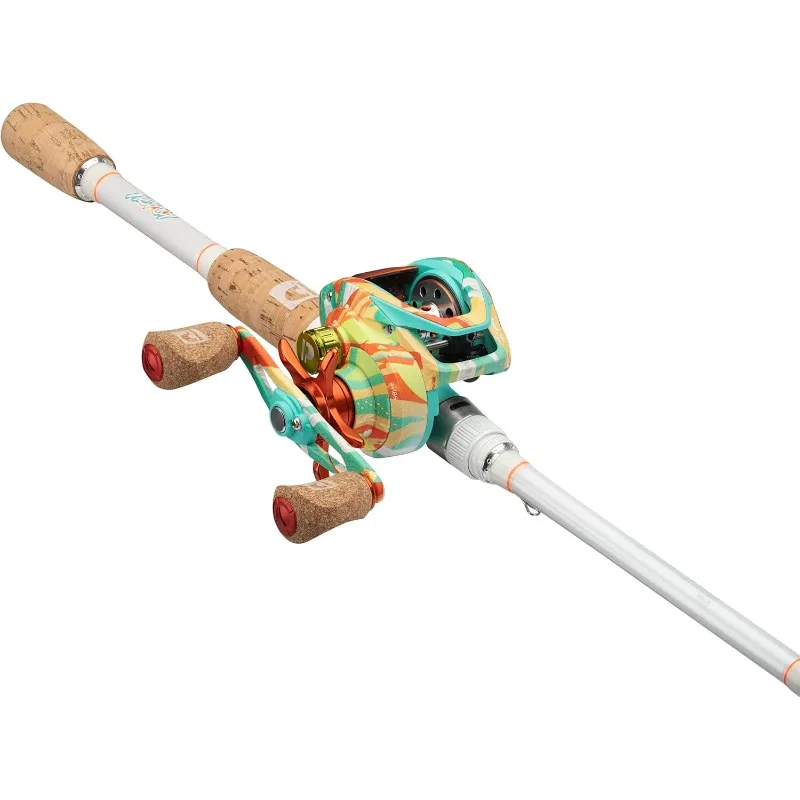 ProFISHiency: 7'6" Krazy Baitcast Combo | 30-TON-Carbonrohling | Übersetzungsverhältnis 6,6:1 oder 7,3:1 | Fuji Rollenhalter