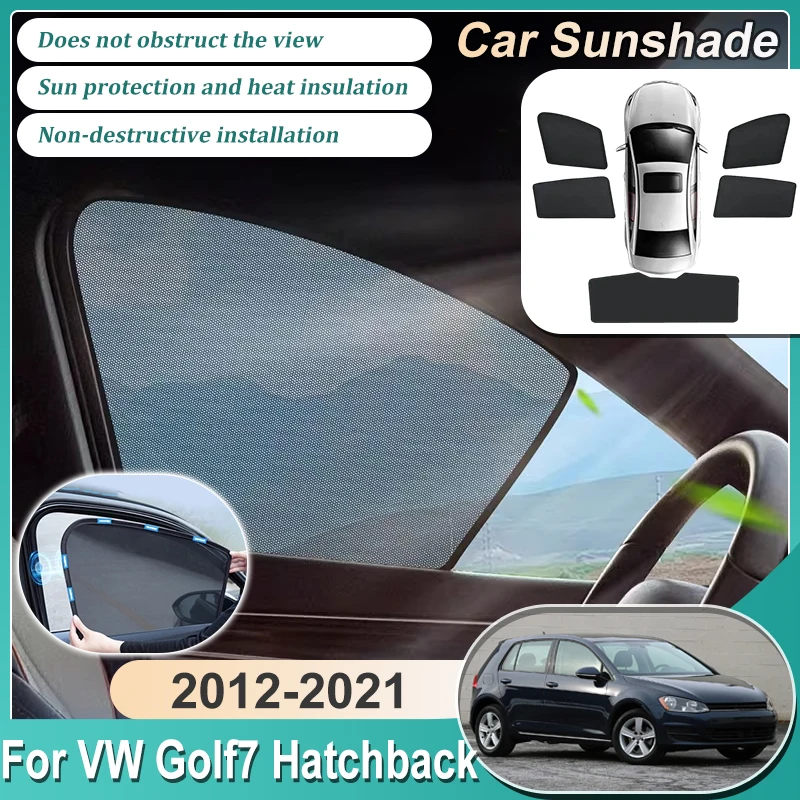 Auto Mesh Sunshades For Volkswagen VW Golf7 Accessories Golf 7 MK7 Hatchback 2012~2021 Car Sun Visors Privacy Shades Body Kits