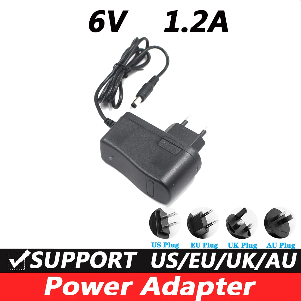 6V 1.2A Sphygmomanometer Power Adapter 6V 1200MA DC Voltage Stabilizer Power Cord DC 5.5*2.1MM