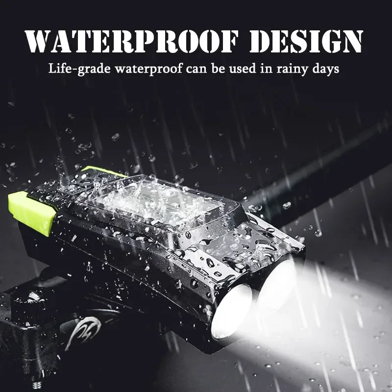 3 IN 1 Bicycle Front Light Wireless Bicycle Speedometer 120db Bike Horn Waterproof 800Lumens Cycling Headlight Bike Accessories view 6