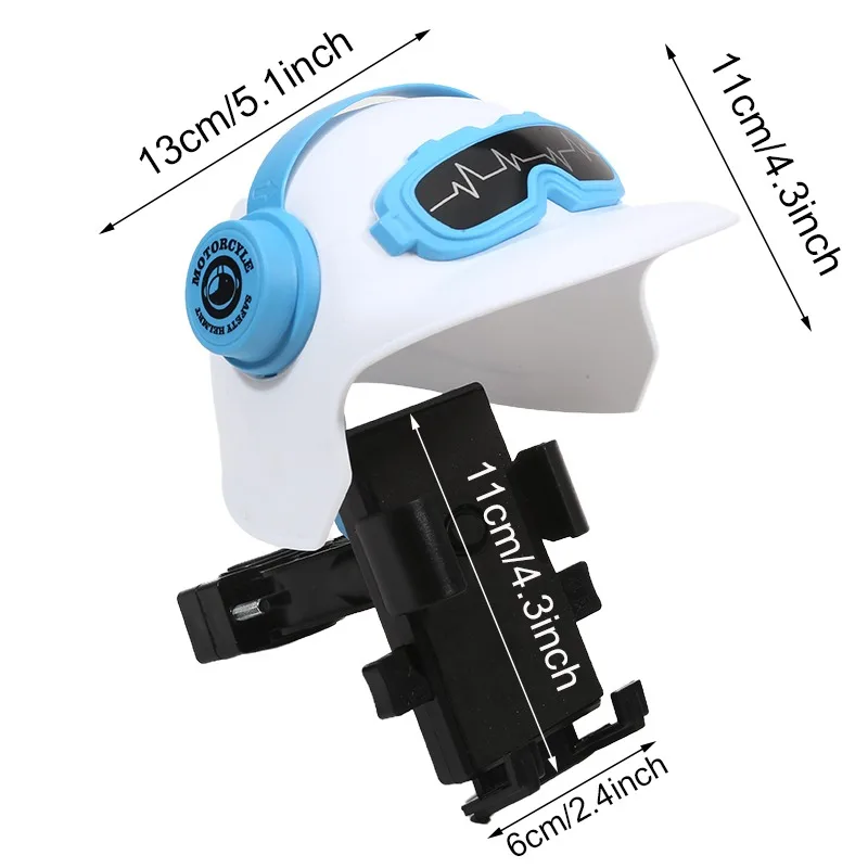 1pc Small Helmet Rider Motorcycle Mobile Phone Holder Electric Bicycle Waterproof Sunshade Navigation