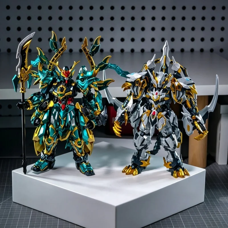 Sembo Block × Cangdao Source Spirit Chronicle Tianxing Grade Azure Dragon & White Tiger Pre-Painted Assembly Mecha Model Toy