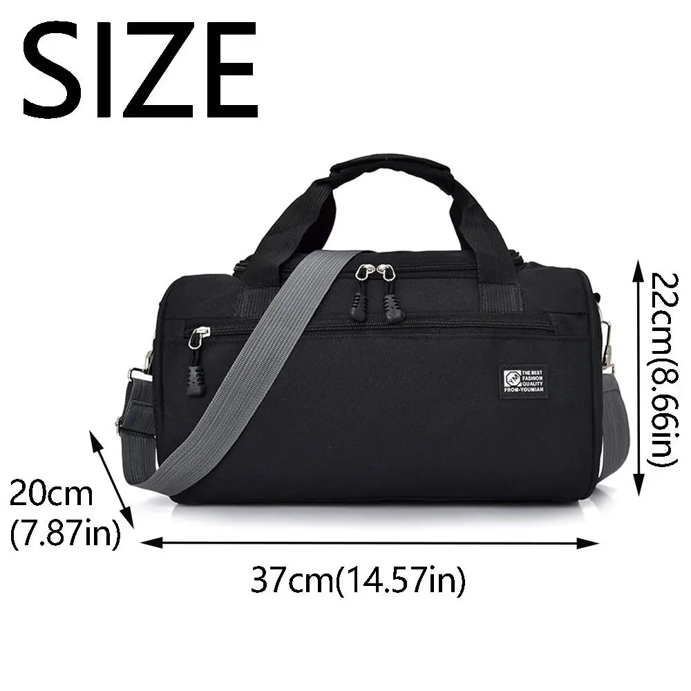 Portable Travel Duffel Bag Large Capacity Crossbody Travel Luggage Bag Shoes Compartment Wear-resistant Women's Fitness Handbag