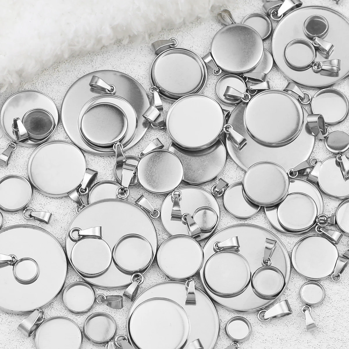 10pcs Alas Bulat Kosong dari B - Jewelry Making Tray ulasan dan harga