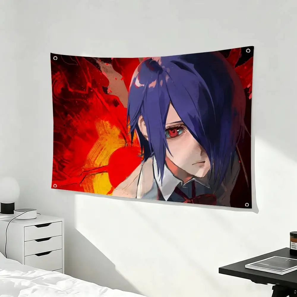 T-Tokyo Ghoul Kirishima Touka  Flag Suitable For Party Club Outdoor Interior Wall Decoration Banner Fans Gift