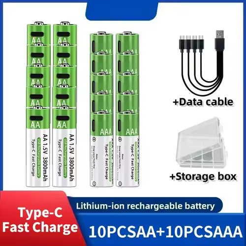 2025NEW Lithium-Ion Battery Type-C Rechargeable High-Capacity Battery AA&AAA Battery For remote control, mouse, electric toys - Image 14