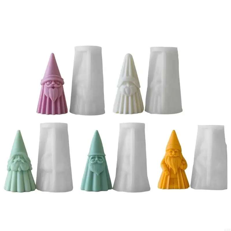 

448E Use Friendly Silicone Santa Maker Handmade Art Santa Silicone Scented Making Mold for Christmas Gift