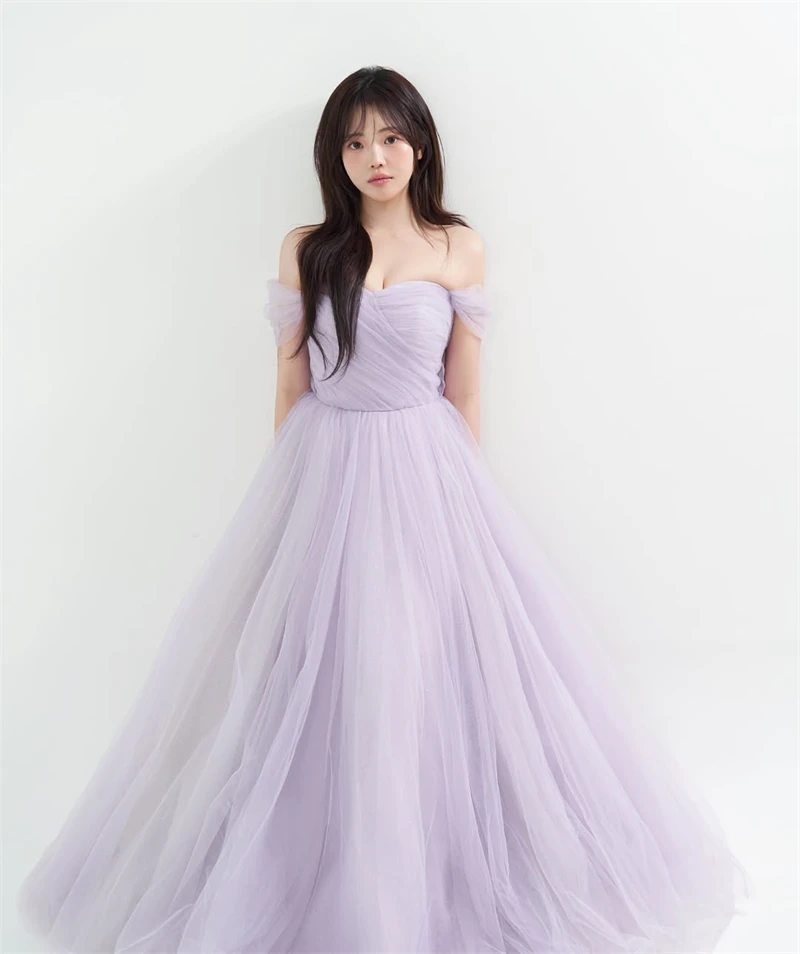 

Xijun Lilac Pincess Tulle Evening Dresses Korean A-Line Photoshoot Wedding Dresses Sweetheart Formal Prom Dresses Customized