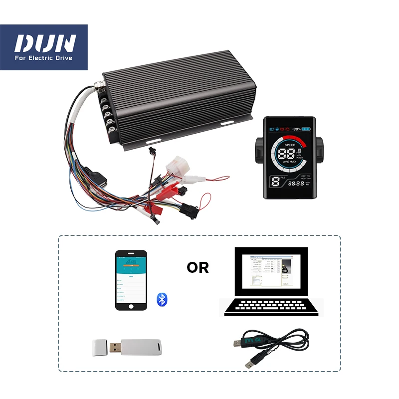 

Sabvoton SVMC72100-APT V1 Version 2KW-3KW Brushless DC Motor Controller with UKS2 Colorful TFT Display