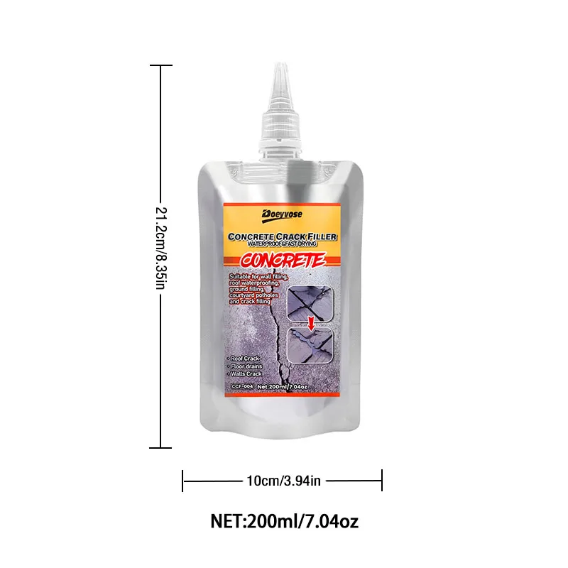 200ml Self‑Leveling Concrete Crack Filler For Cement Floor Gap Repair