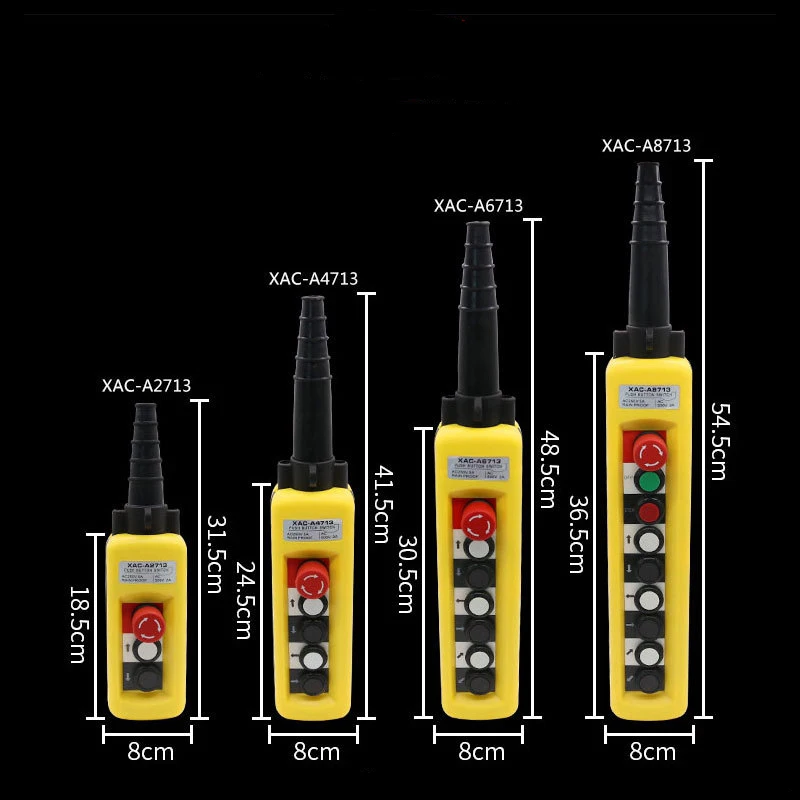 XAC Series Waterproof Button Switch With Emergency Stop Crane Lifting Switch XAC-A2713 XAC-A4713 XAC-A6713 XAC-A8713