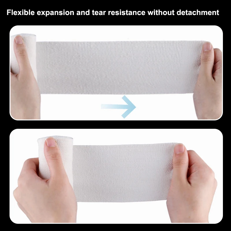 Elastische Kompressionsbandage mit Haken Sportunterstützungstape Knöchel Handgelenk Arm Bein Wickelband Erste-Hilfe-Wundversorgung Bandage – Detail 6