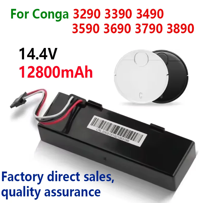 Original Rechargeable battery 14.8V 12800mah For Conga 3290 3390 3490 3590 3690 3790 3890 Sweeping Mopping Robot Vacuum Cleaner