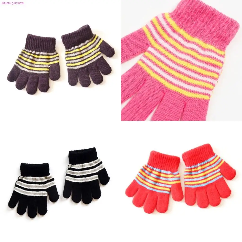 

D0JC Universal Gloves Knitted Mittens Baby Gloves Toddler Thickened Autumn Gloves