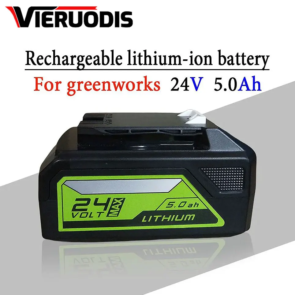 

For Greenworks 24V 5.0AH Lithium Ion Battery (Greenworks Battery) The original product is 100% brand new