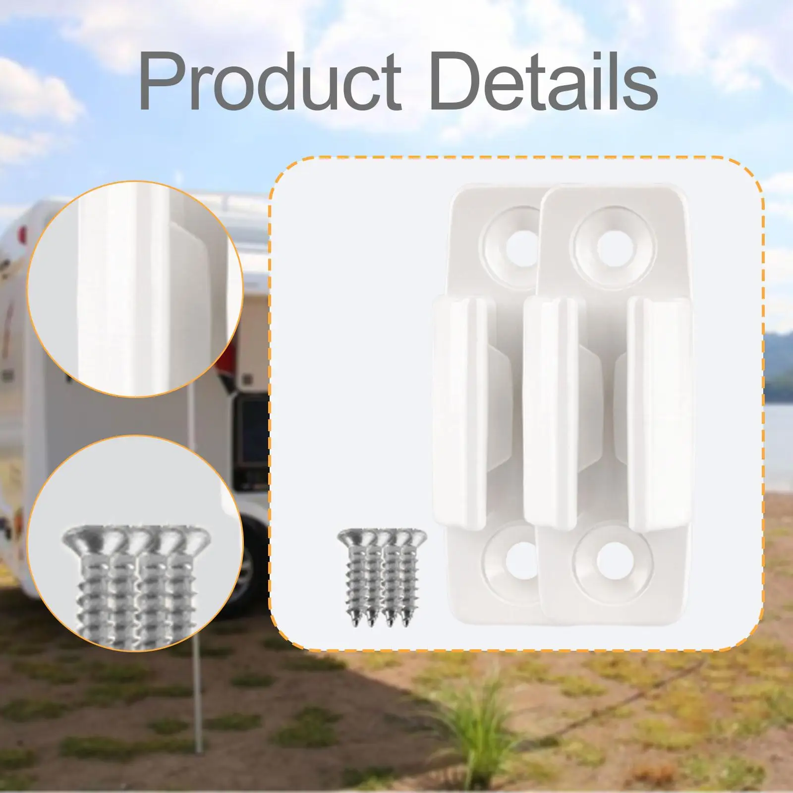 قطعتان من دعامات مقبض كرنك المظلة RV ملحقات بديلة مدمجة #5