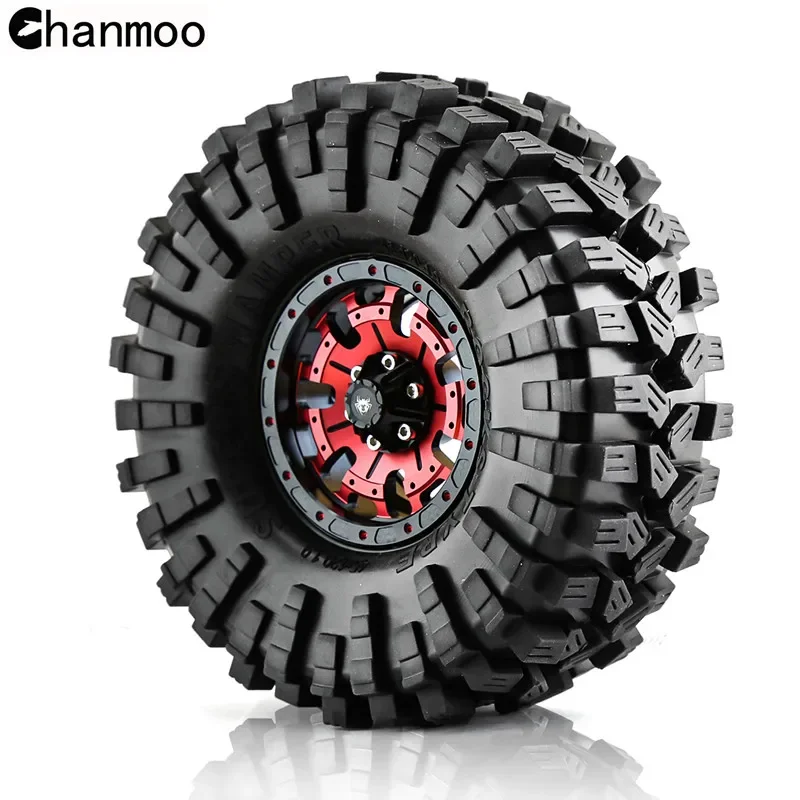 Pneus en caoutchouc de 1.9 pouces, roue à boue avec mousse pour voiture sur chenilles 1:10 RC Rock Buggy TRX4 Axial SCX10 90046 Capra, pièces