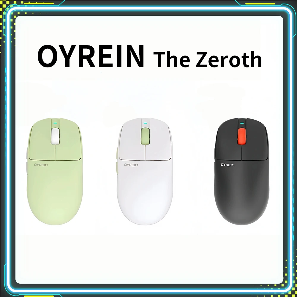 OYREIN The Zeroth Mouse Gamer Sem Fio com Taxa de Polling Dupla de 8K, Ultra PixArt PAW3950, Leve, Ergonômico, com Pegada Tipo Garra, para Esports