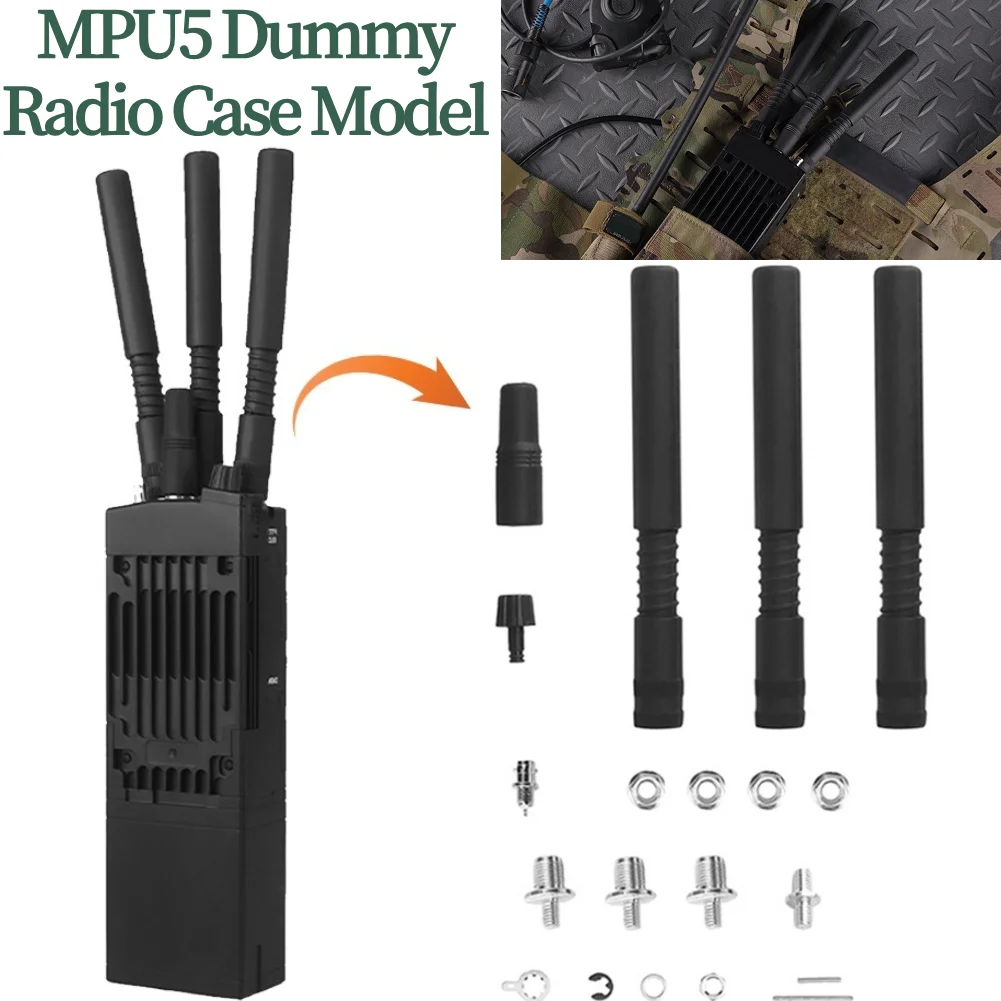 MPU5 Dummy Tactical Model DIY Walkie-Talkie Transceiver Interphone Dummy Model Walkie Talkie Handheld Transceiver Radio Model