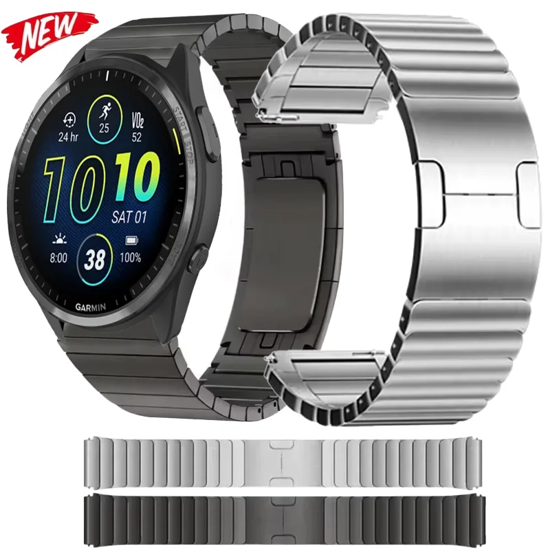 

22mm Metal Strap For Garmin Foreruner 965 955 265/255 Music Luxury Stainless Steel Official Buckle Bracelet Garmin Venu 3/2 Band