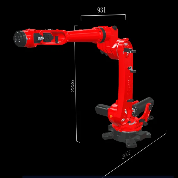 BRTIRUS3511A Borunte New 6 Axis Industrial Robot with 100kg Payload 3500mm Arm IP40 Stacking Loading Handling Palletizing 380V