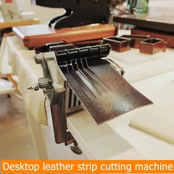 DIY Desktop Leather Strip Cutting Machine Used For Manual Cutting Of Straps Such As Waistbands Tassels Lace Etc With 10 Blades