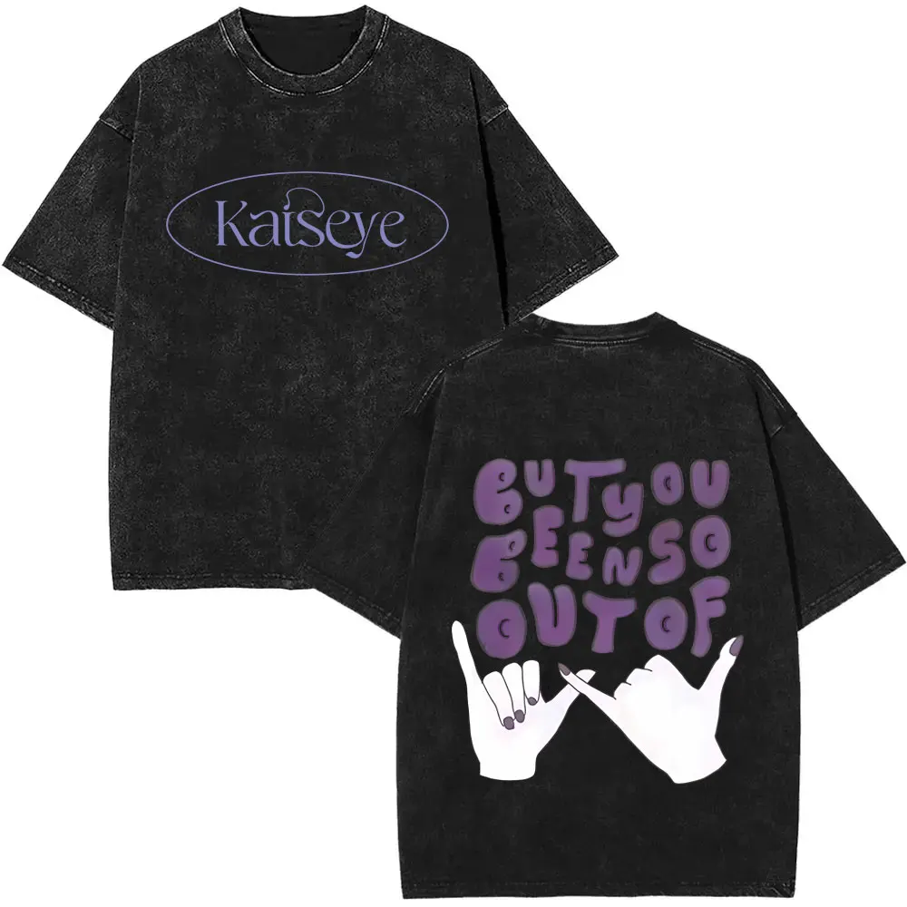 

Washed Vintage Korean Kpop Katseye Touch Illustration Graphic T-shirt Men Women Fashion Pop Music T-shirts Oversized T Shirts