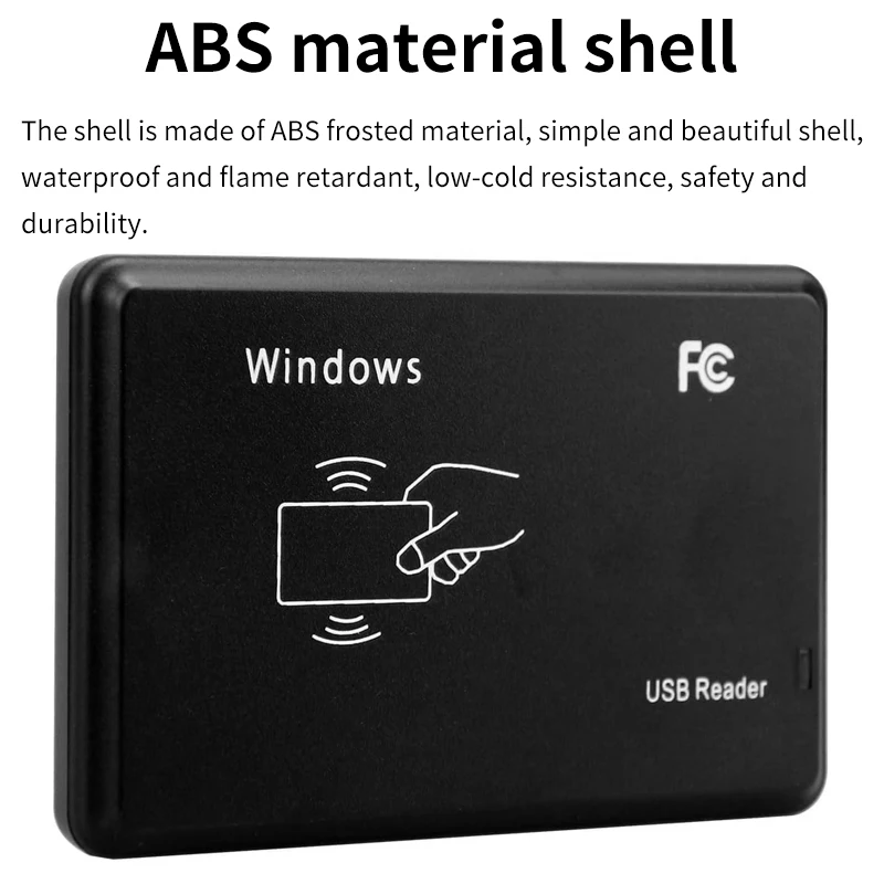 USB Access Control Card Issuer, Driverless Support ISO14443 M1/S50/13.56MHz IC/125Khz ID, Compatible with Windows XP/7/8/10/11
