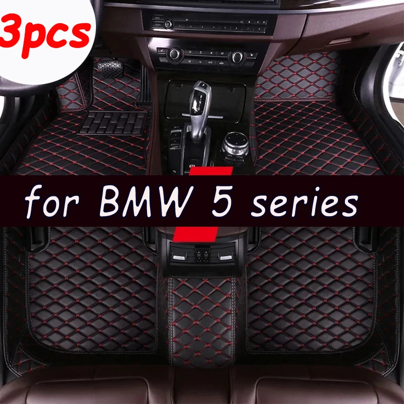 Car floor mats for BMW 5 series G30 525i 530i 540i 2018 19 20 21 22 Custom auto foot Pads automobile cover interior accessories