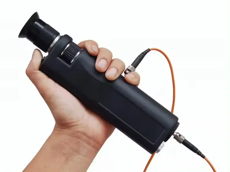 Handheld 400X Magnification Field Optical Fiber Scope for Inspection 1.25mm and 2.5mm Optical Connector