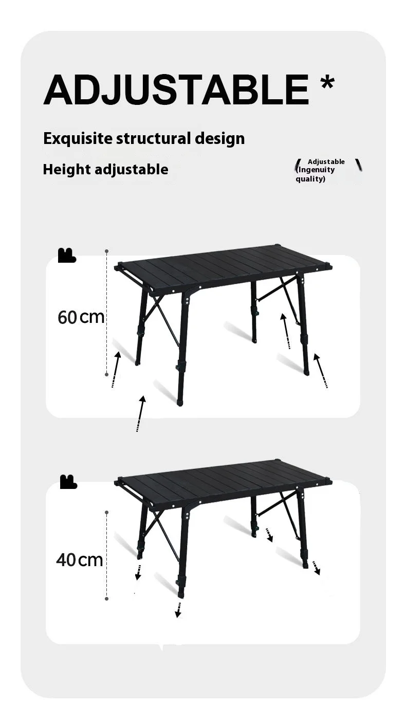 Lohascamping Lightweight Camping Folding Multifunctional IGT Table Roll Brazier Table Adjustable Leg Desktop Burner BBQ Table