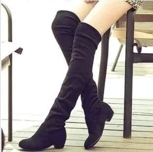 New Winter Thigh High Boots Women Shoes Over The Knee Boots Flat Long Boots Ladies Rubber Boots Zapatos De Mujer Botas 2021