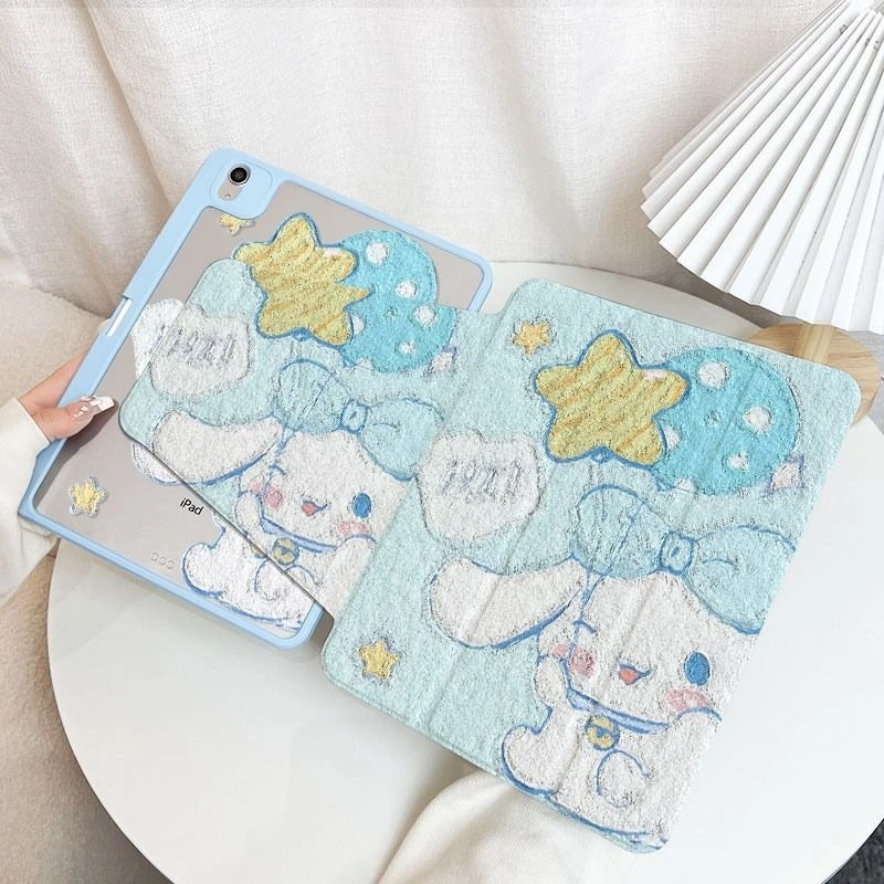 

Kawaii Cinnamoroll IPad Case for Pro 2025 Mini7 Air7/6 11th 11in Cartoon Tablet Case for IPad 10th Air4 5 10.9 9th 10.2in Case