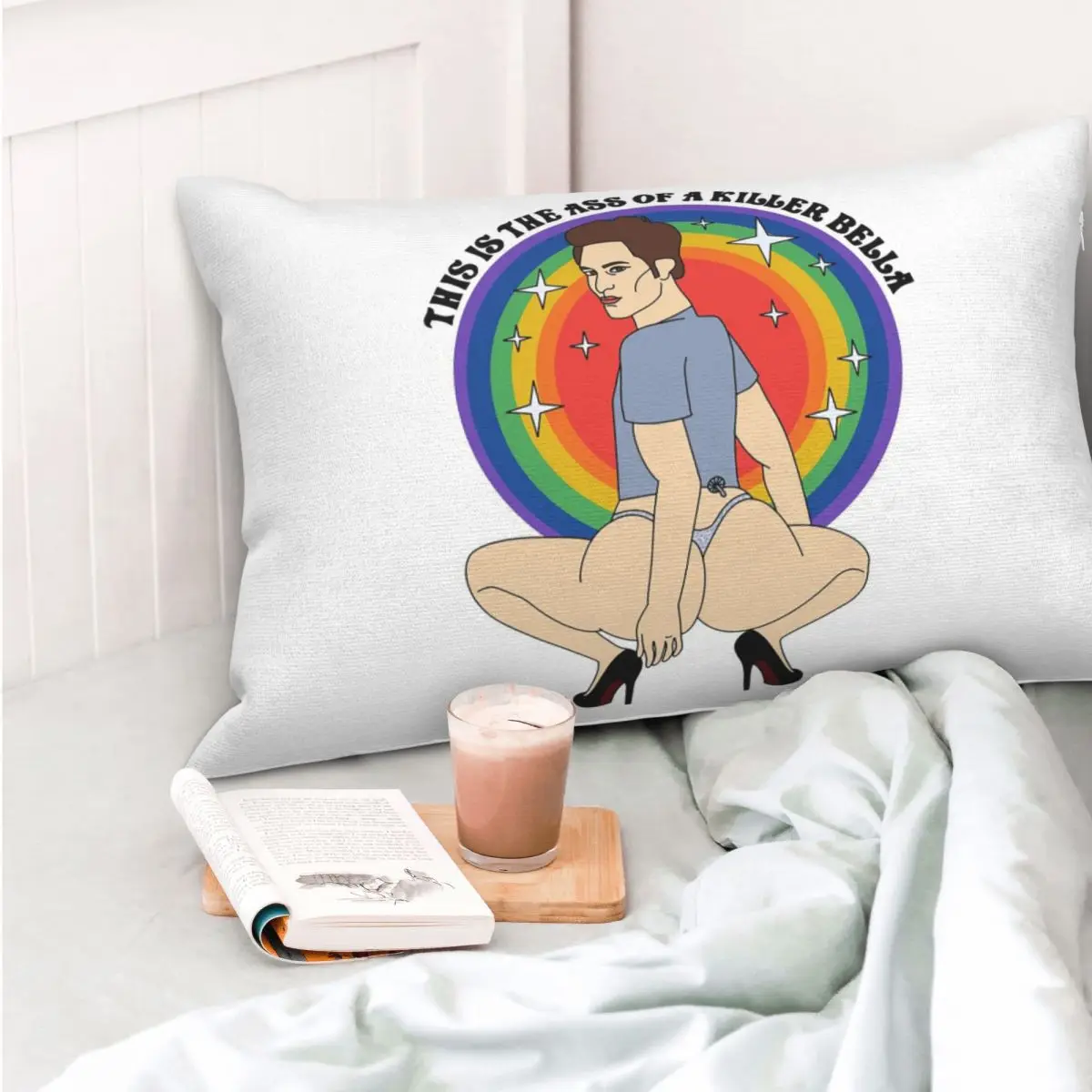 This Is The Ass Of A Killer Bella Funny Robert Pattinson Mem Rectangle Pillowcase Cushion Cover Decor Bedroom Bed Throw Pillow