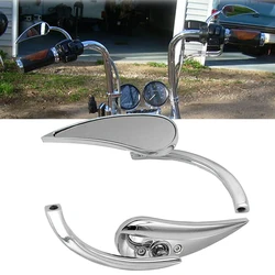 2pcs Aluminum Motorcycle Rearview Mirrors with Mounting Screws for Harley Davidson Fatboy Dyna Electra Glide Iron Sportster