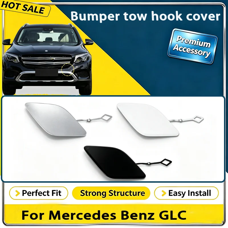 For Mercedes Benz GLC X253 GLC200 GLC220 GLC250 GLC63 2016-2018 Front Bumper Tow Hook Cap Towing Eye Cover A2538850022