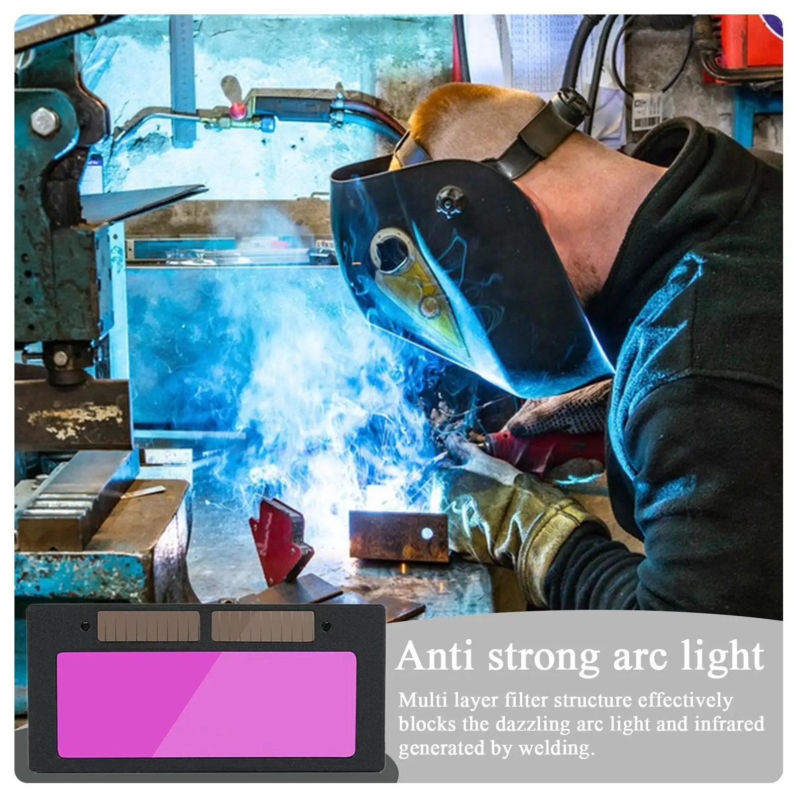 Automatic Welding Lens Filter Adjustable Shade Welding Lens Solar Powered Automatic Replacement Parts Helmet Accessories