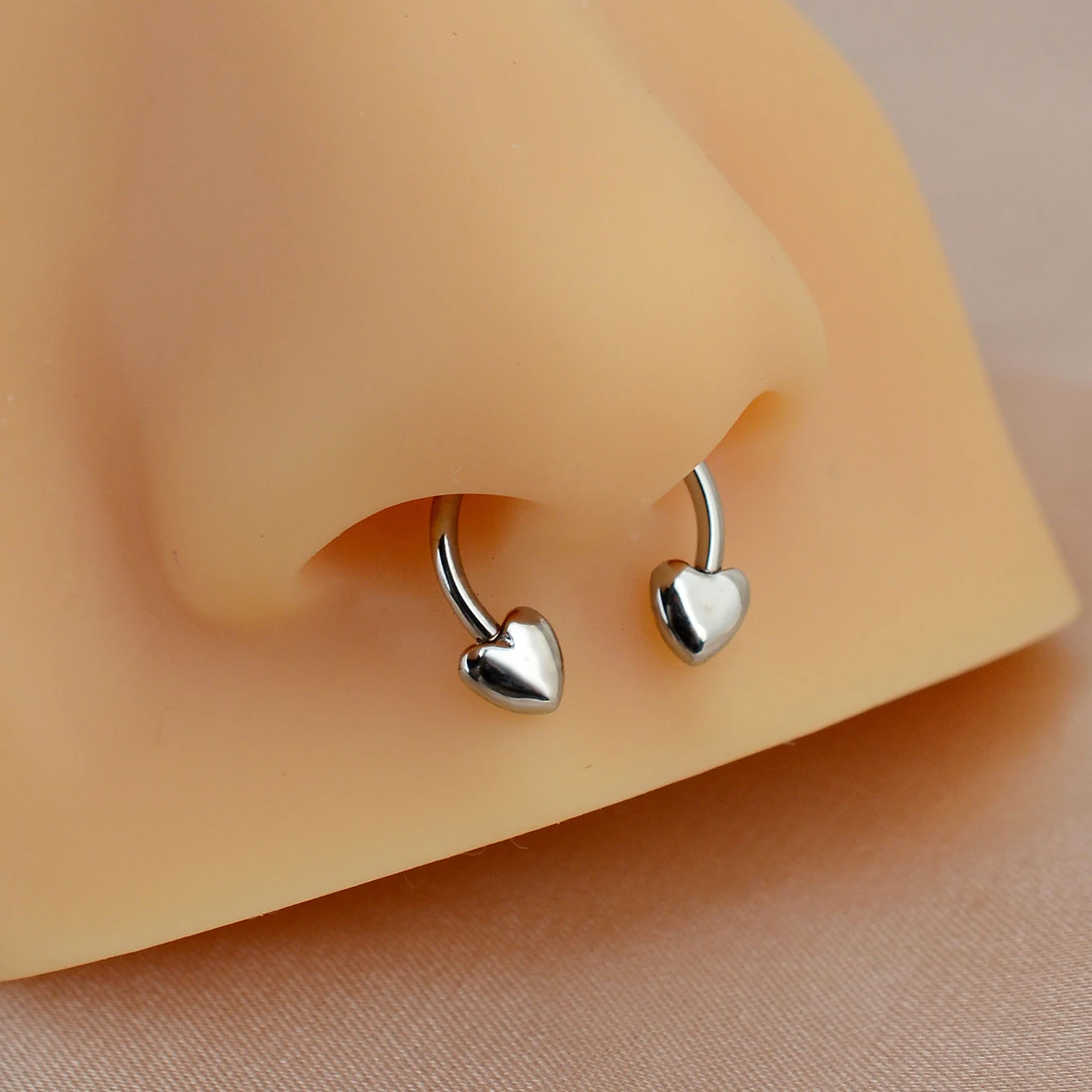 1PC Stainless Steel Star Heart Septum Piercing Nose Ring Cartilage Horseshoe Earring For Women Men Body Jewelry Punk Accessories