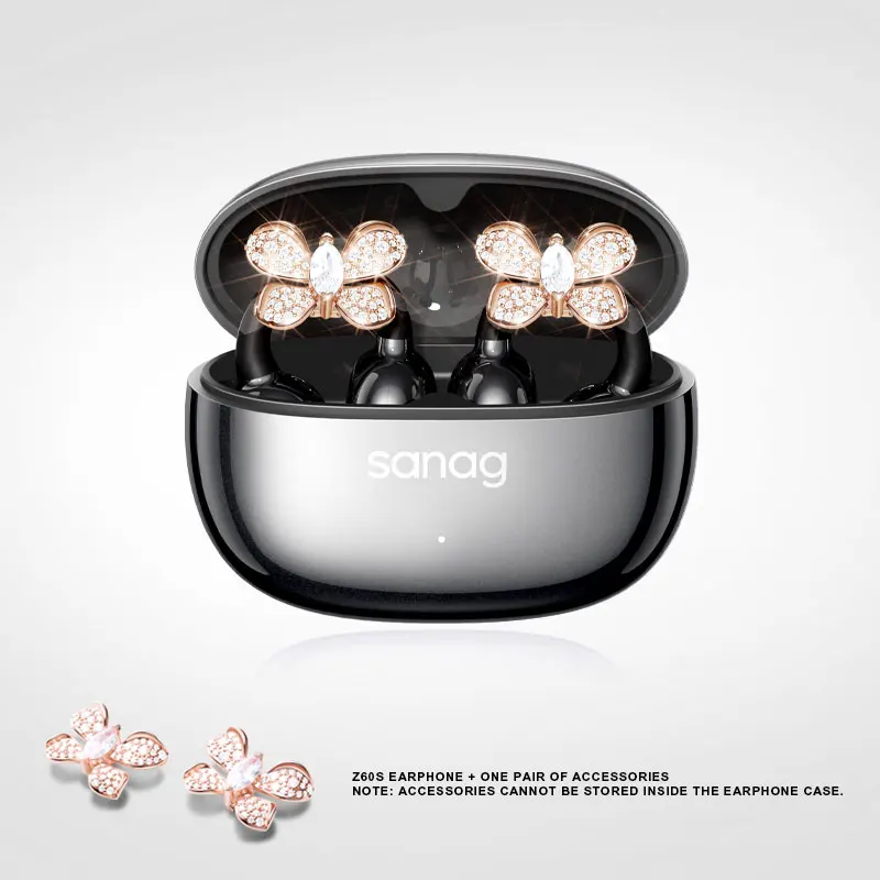 Sanag Z60S Oorclip op OWS-oortelefoon HiFi-geluid Open oordopjes Audífonos Bluetooth draadloze hoofdtelefoon Flash-verkoop Headsed