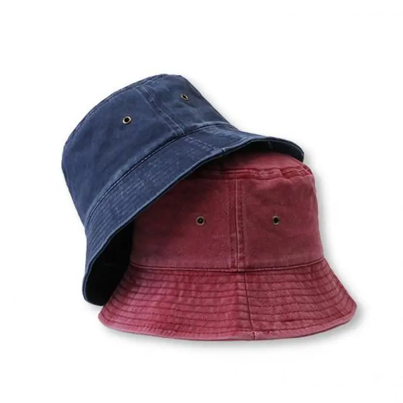 COKK Bucket Hat Women Summer Autumn Washed Cotton Breathable Fisherman Cap Solid Color Sunscreen Sunshade Casual Cap Gorro Retro