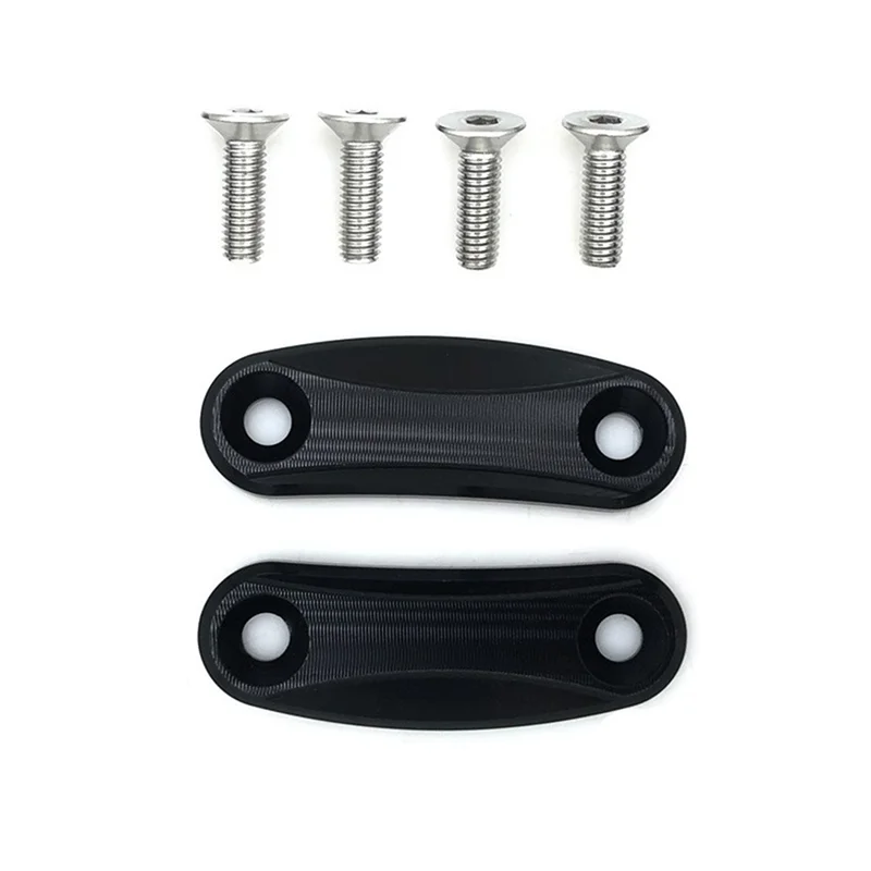 قاعدة غطاء رمز هيكل مرآة للدراجات النارية المتفوقة لملحقات Kawasaki ZX10R 2016-2023 ZX6R 2019-2023 (أسود)
